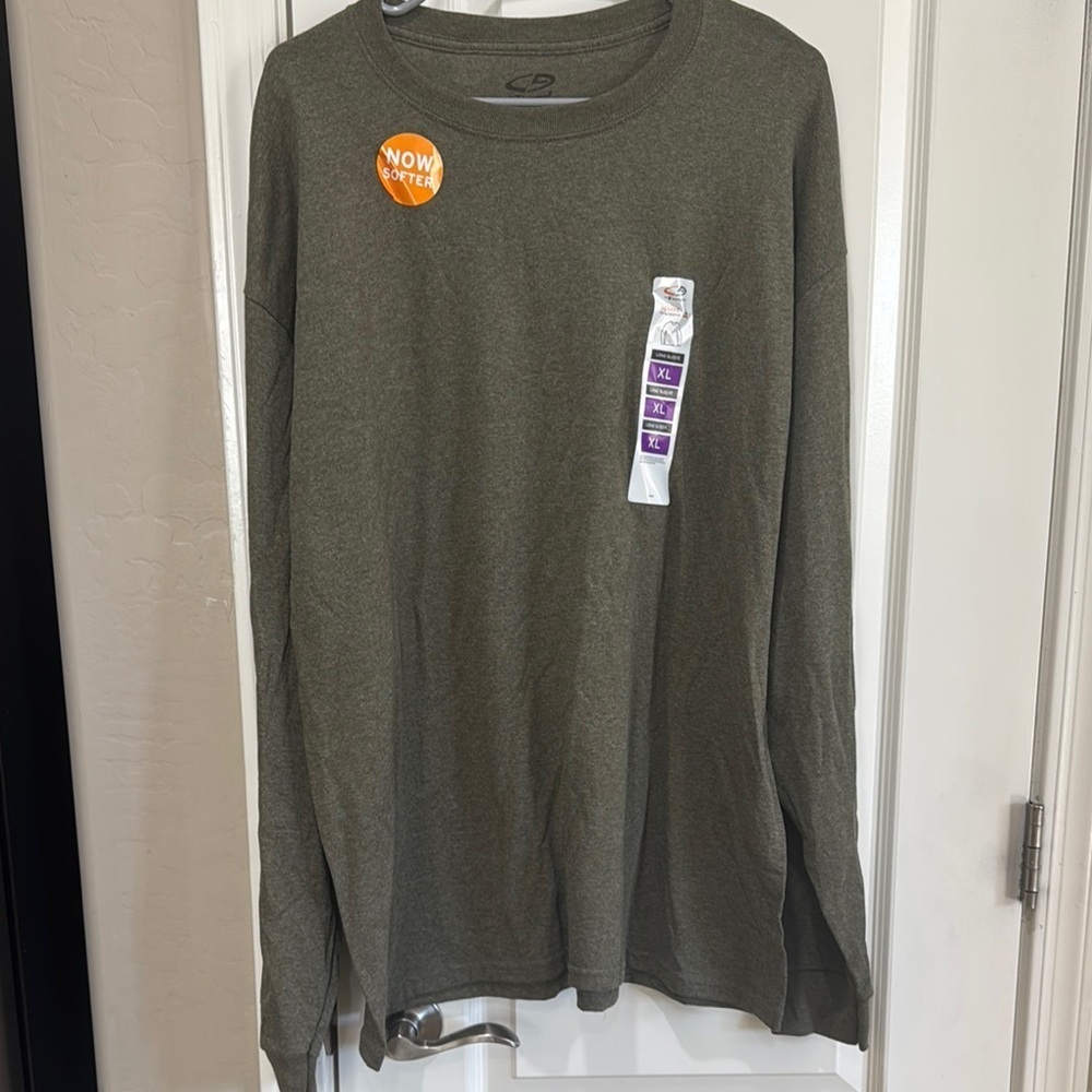 NWT Champion Long Sleeve Tee - Olive Green / B49